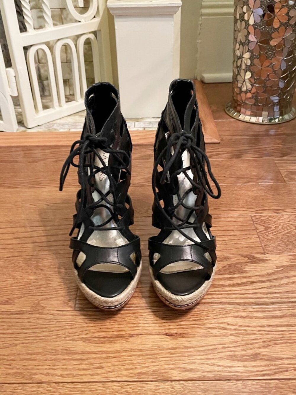 Gorgeous Bakers Black Nanci Lace up Heels size 6.5. New